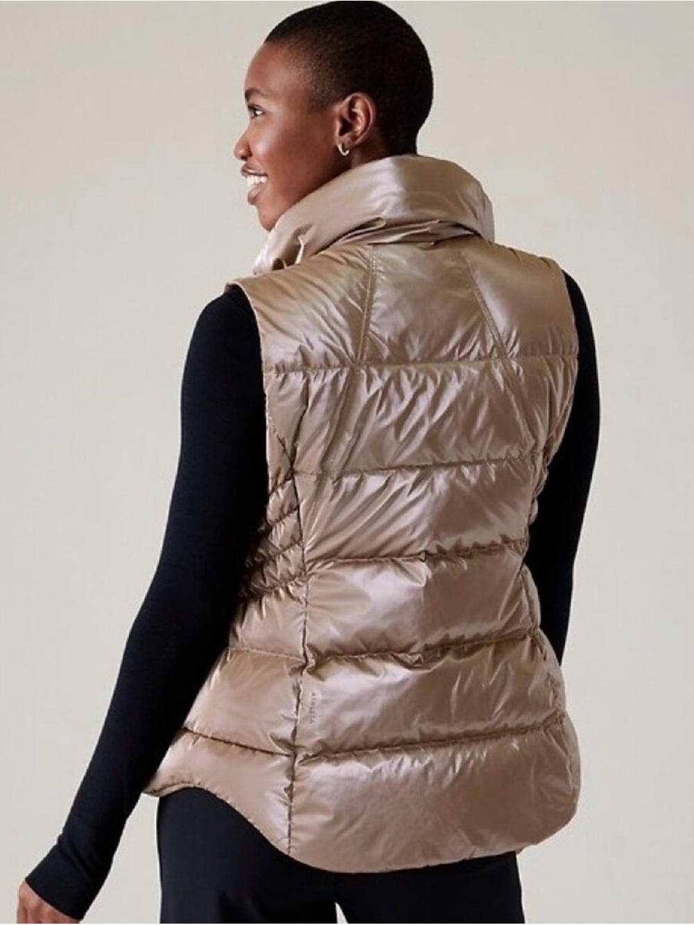 Athleta downtown metallic brown vest